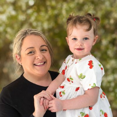 Jodie Casey with her daughter Sophia